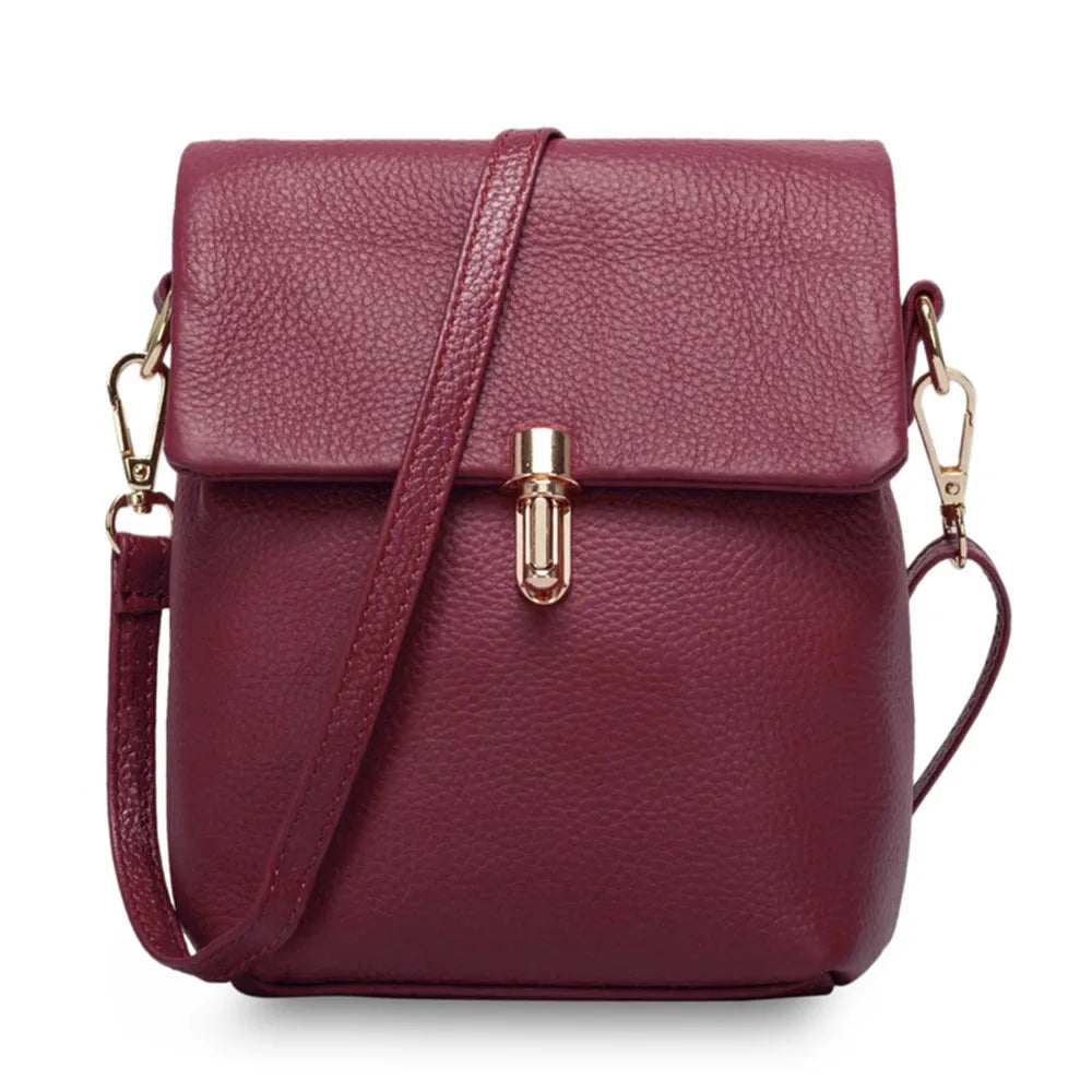 Bolsa Transversal de Couro Genuíno Aurora