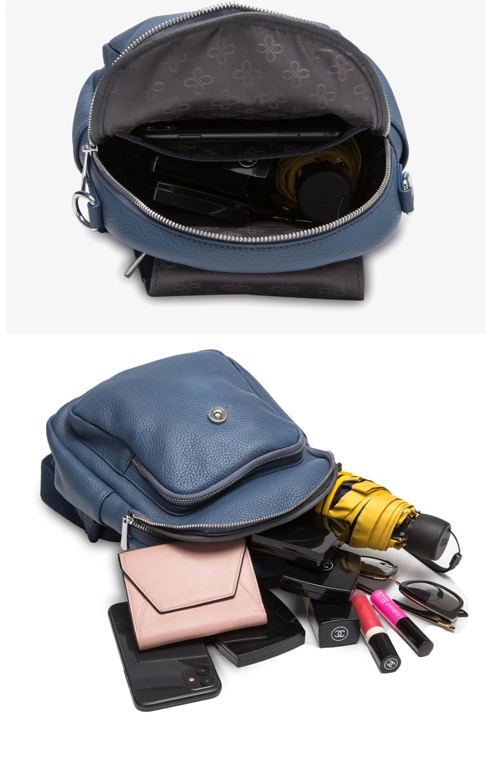 Mochila Feminina de Couro Viviane