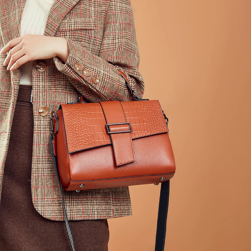 Bolsa de Ombro de Couro Vintage