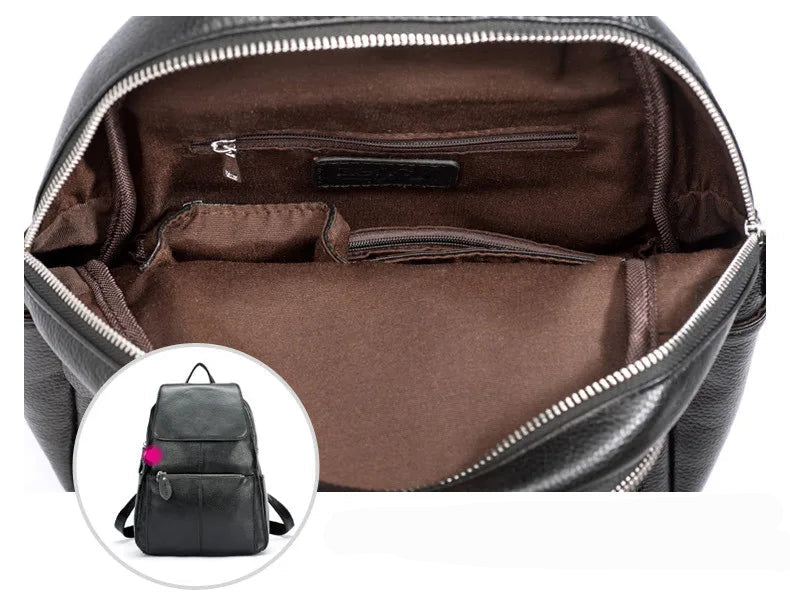 Mochila Feminina de Couro Genuíno Margot