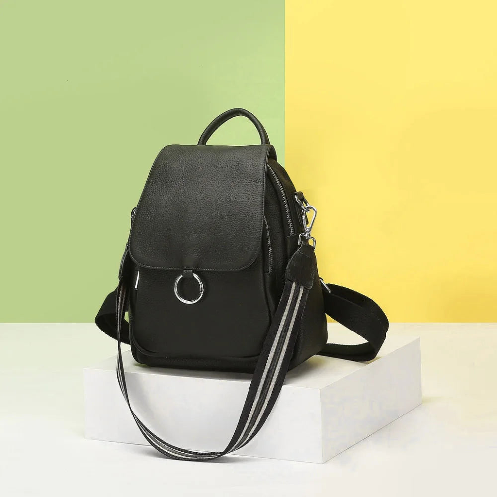 Mochila Feminina de Couro Viviane