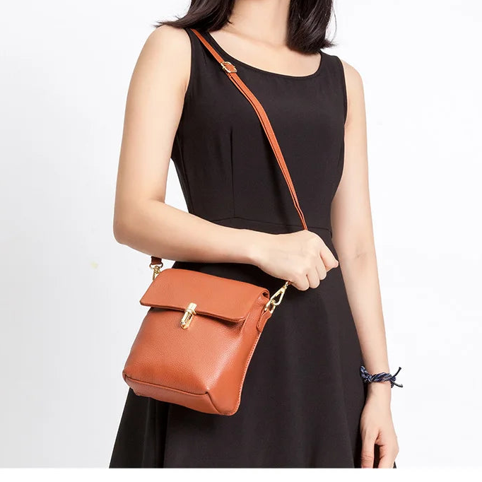 Bolsa Transversal de Couro Genuíno Aurora