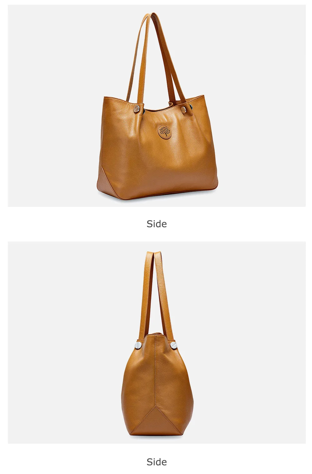 Bolsa Tote de Couro Genuíno Helena