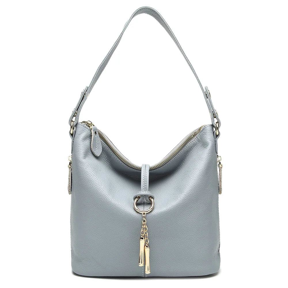 Bolsa de Ombro de Couro Genuíno Camille