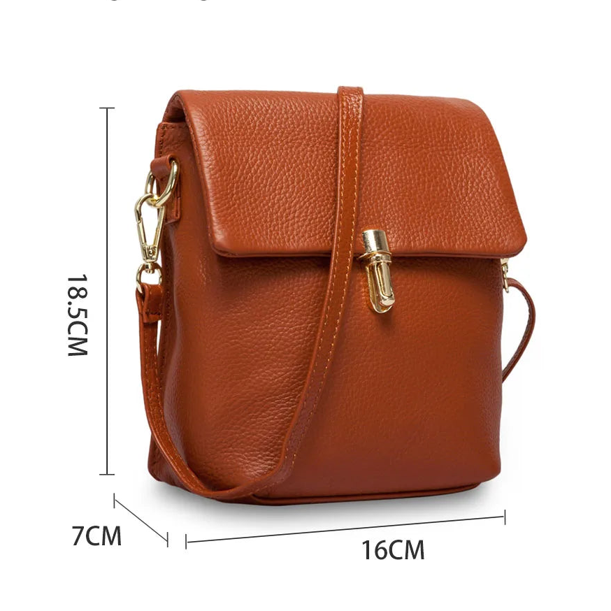 Bolsa Transversal de Couro Genuíno Aurora