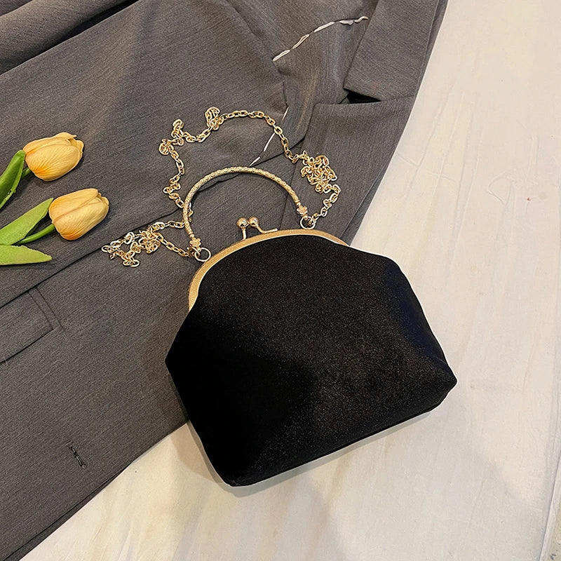 Bolsa Feminina de Veludo Roma