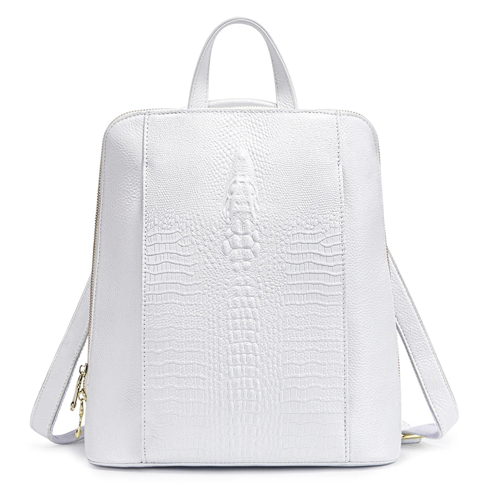 Mochila Feminina de Couro Genuíno Geneviève