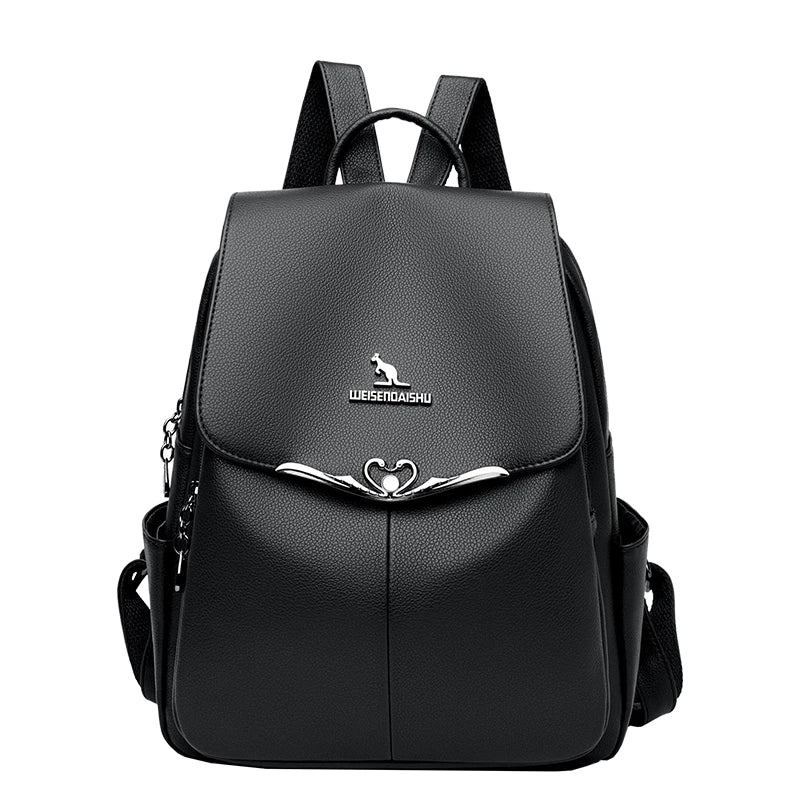 Mochila Feminina de Couro Genuíno Antonelli