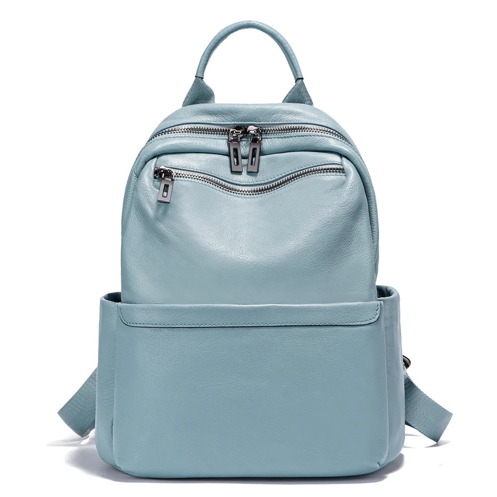 Mochila Feminina de Couro Genuíno Gabrielle