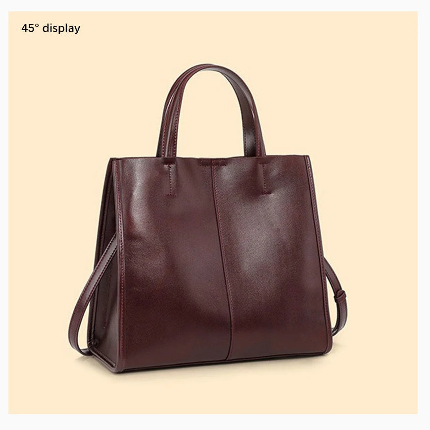 Bolsa Tote de Couro Genuíno Viola