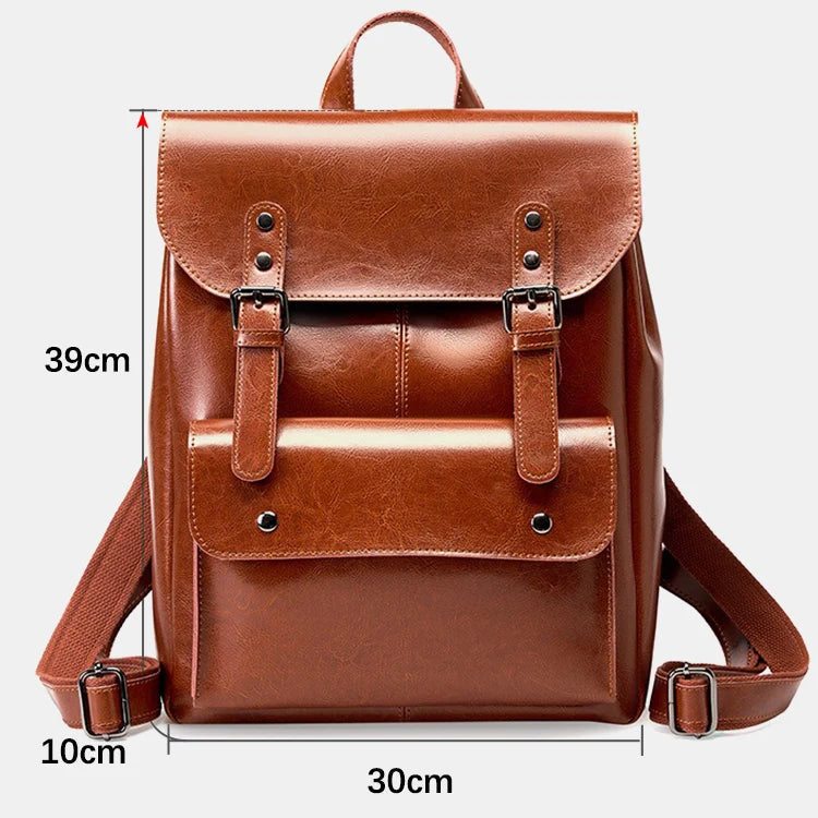 Mochila Feminina de Couro Genuíno Eleanor