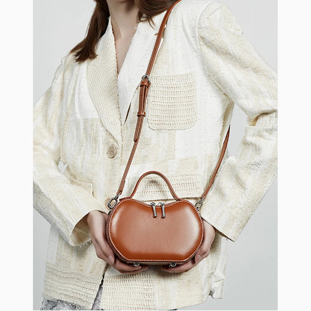 Bolsa Transversal de Couro Sienna