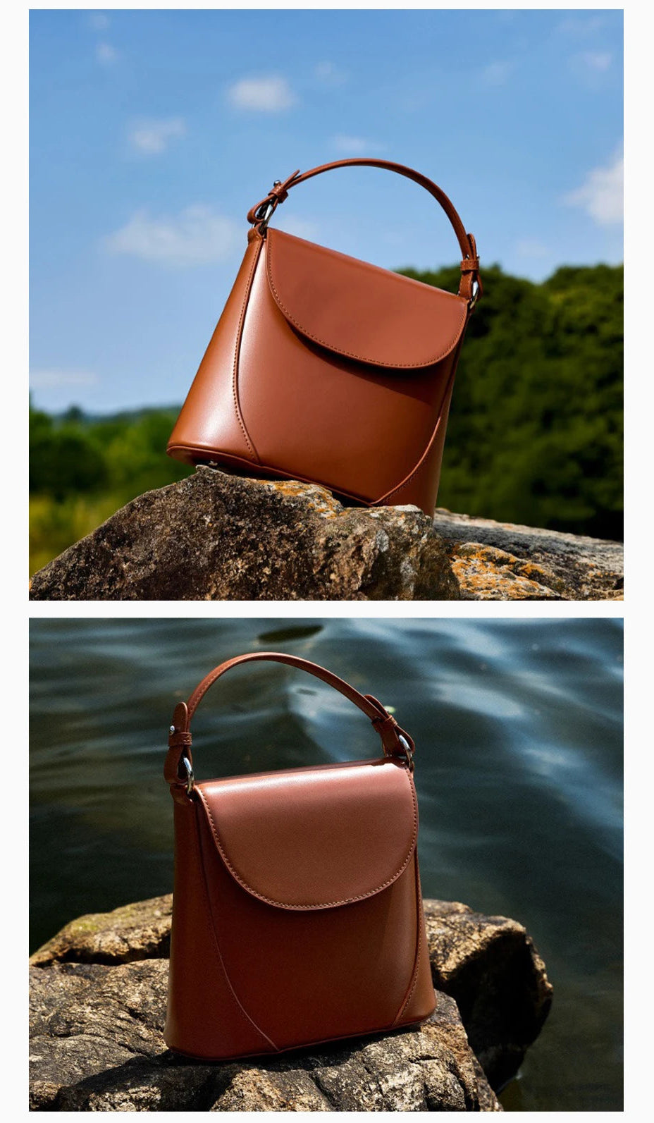 Bolsa de Ombro e Crossbody de Couro Versailles