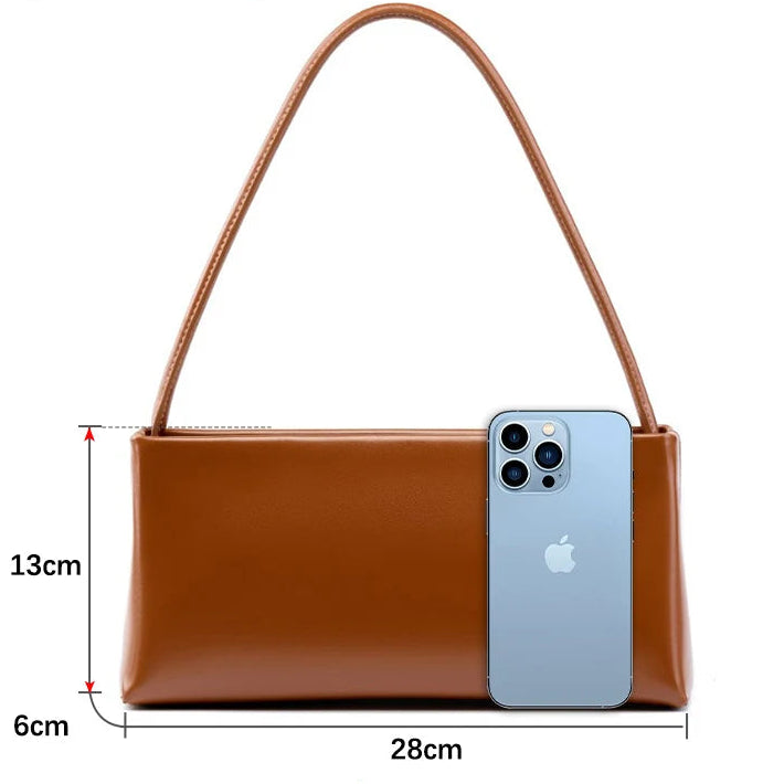 Bolsa Baguette de Couro Loraine