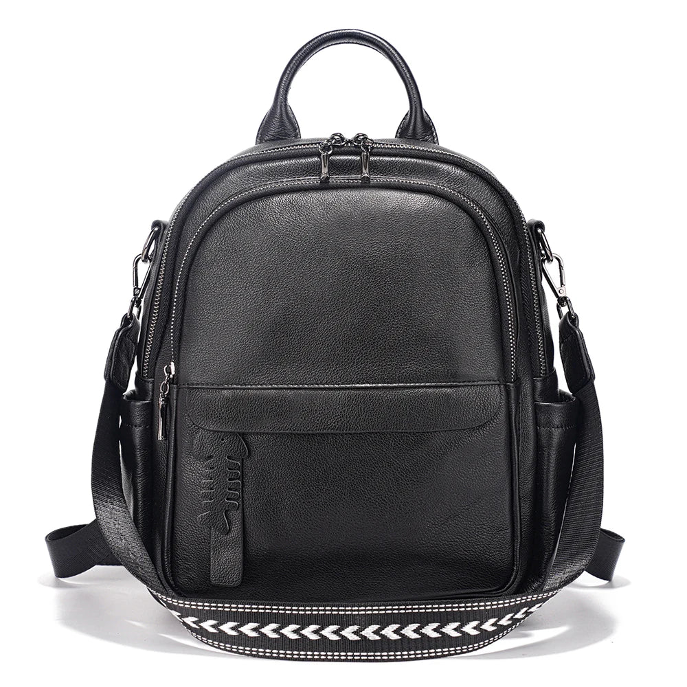 Mochila Feminina de Couro Genuíno Elisa