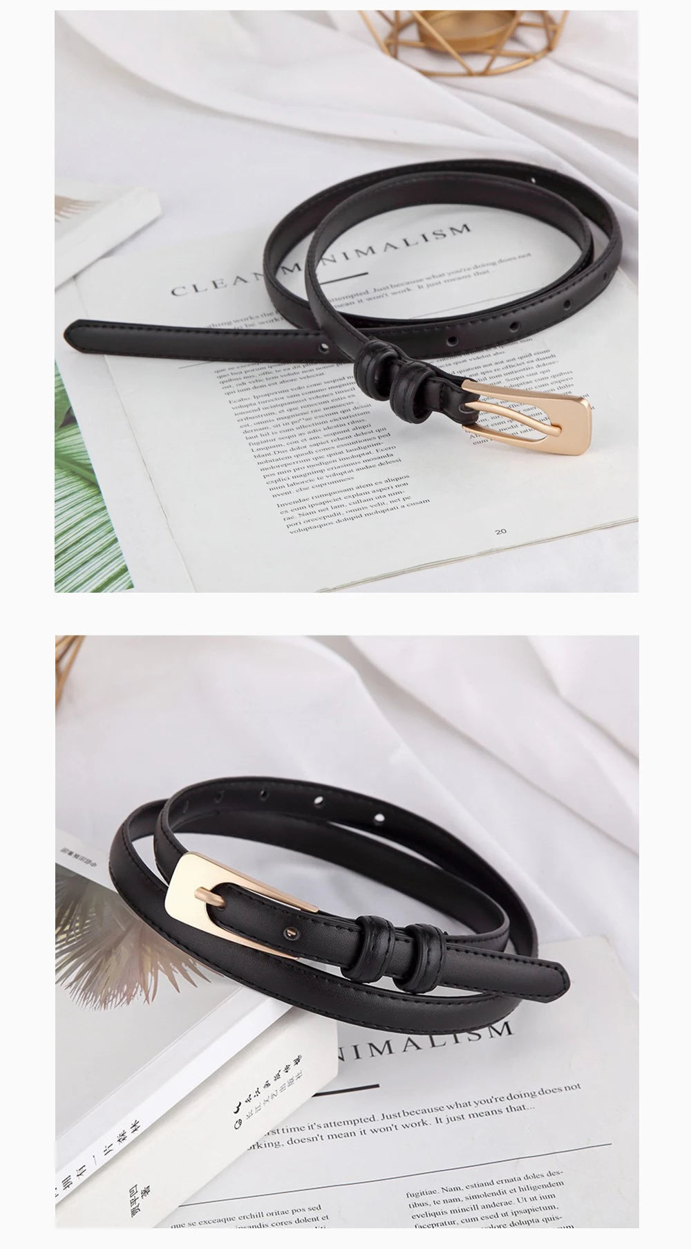 Cinto Feminino de Couro Alba