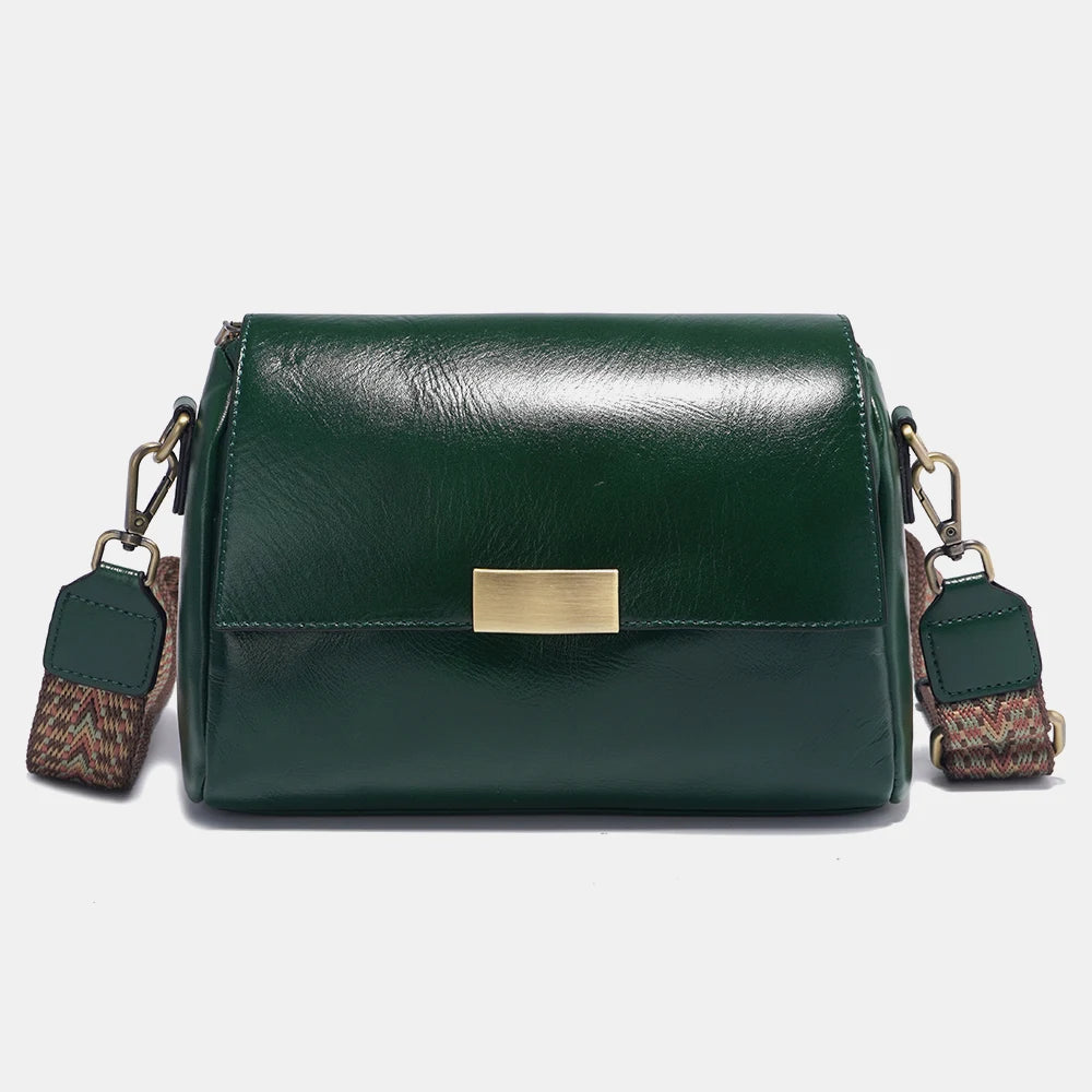 Bolsa Transversal de Couro Genuíno Zency