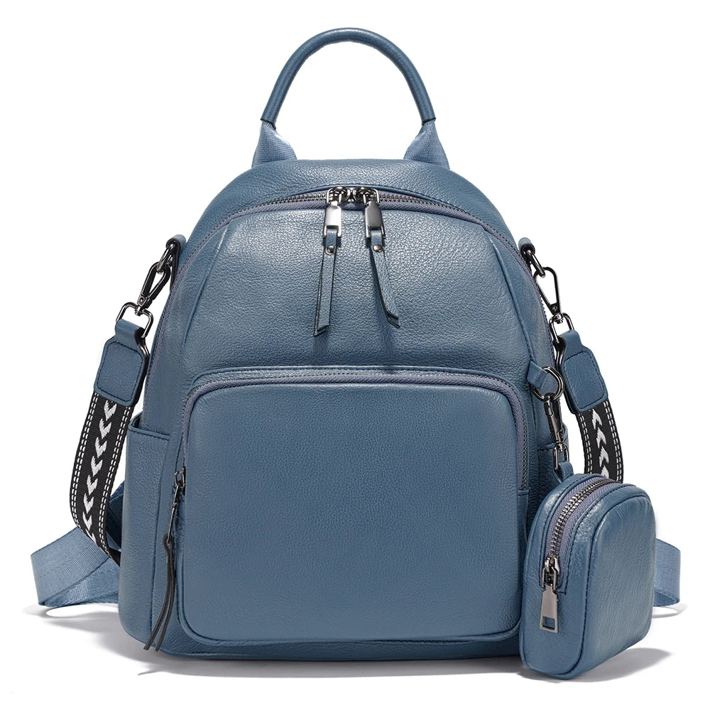 Mochila Feminina de Couro Genuíno Antonella