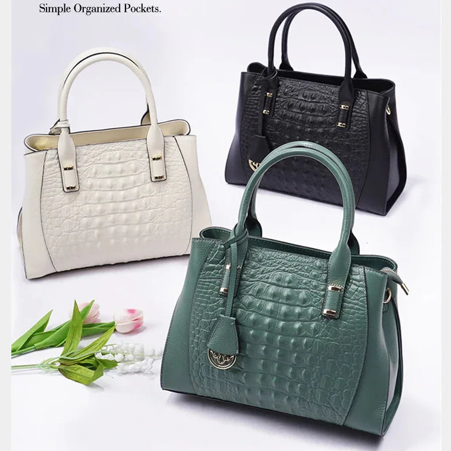 Bolsa Transversal de Couro Genuíno Jade