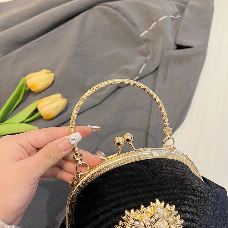 Bolsa Feminina de Veludo Roma