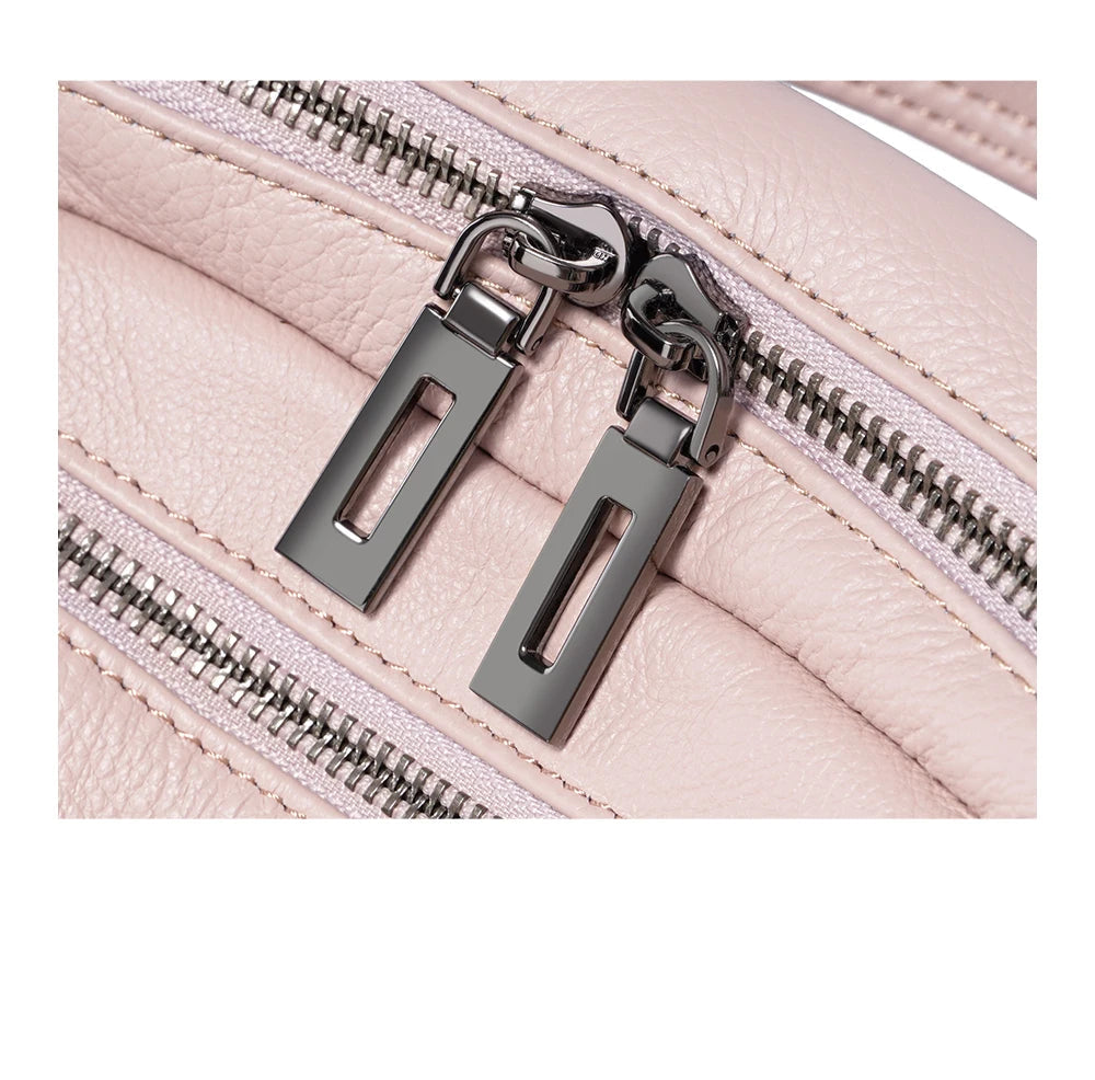 Mochila Feminina de Couro Genuíno Gabrielle