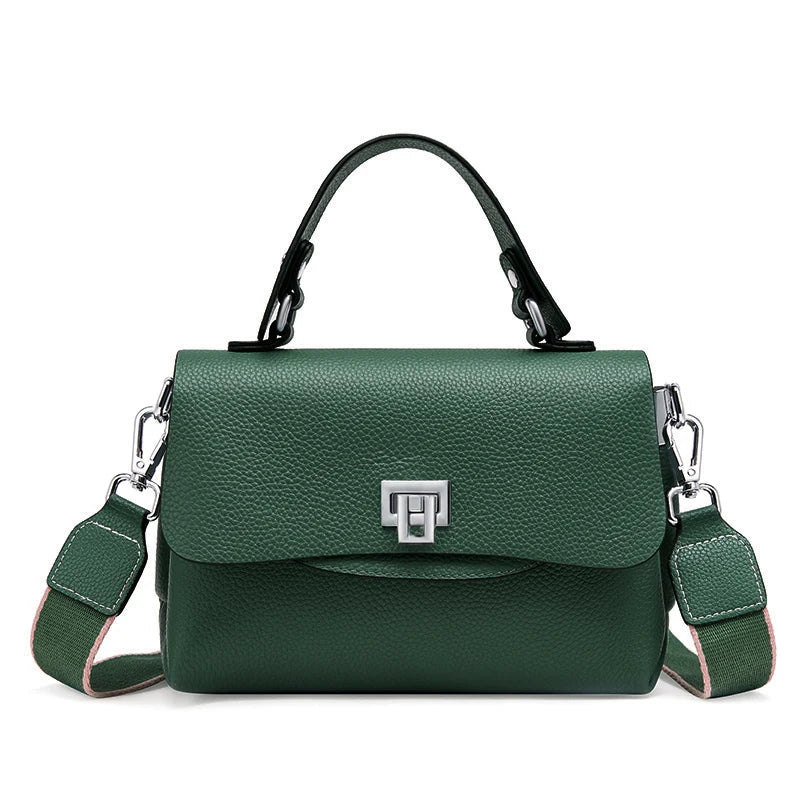 Bolsa de Ombro de Couro Genuíno Isla