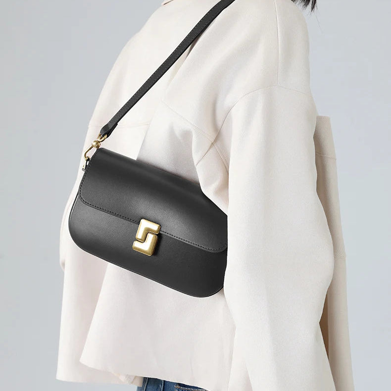 Bolsa de Ombro de Couro Edimburgo