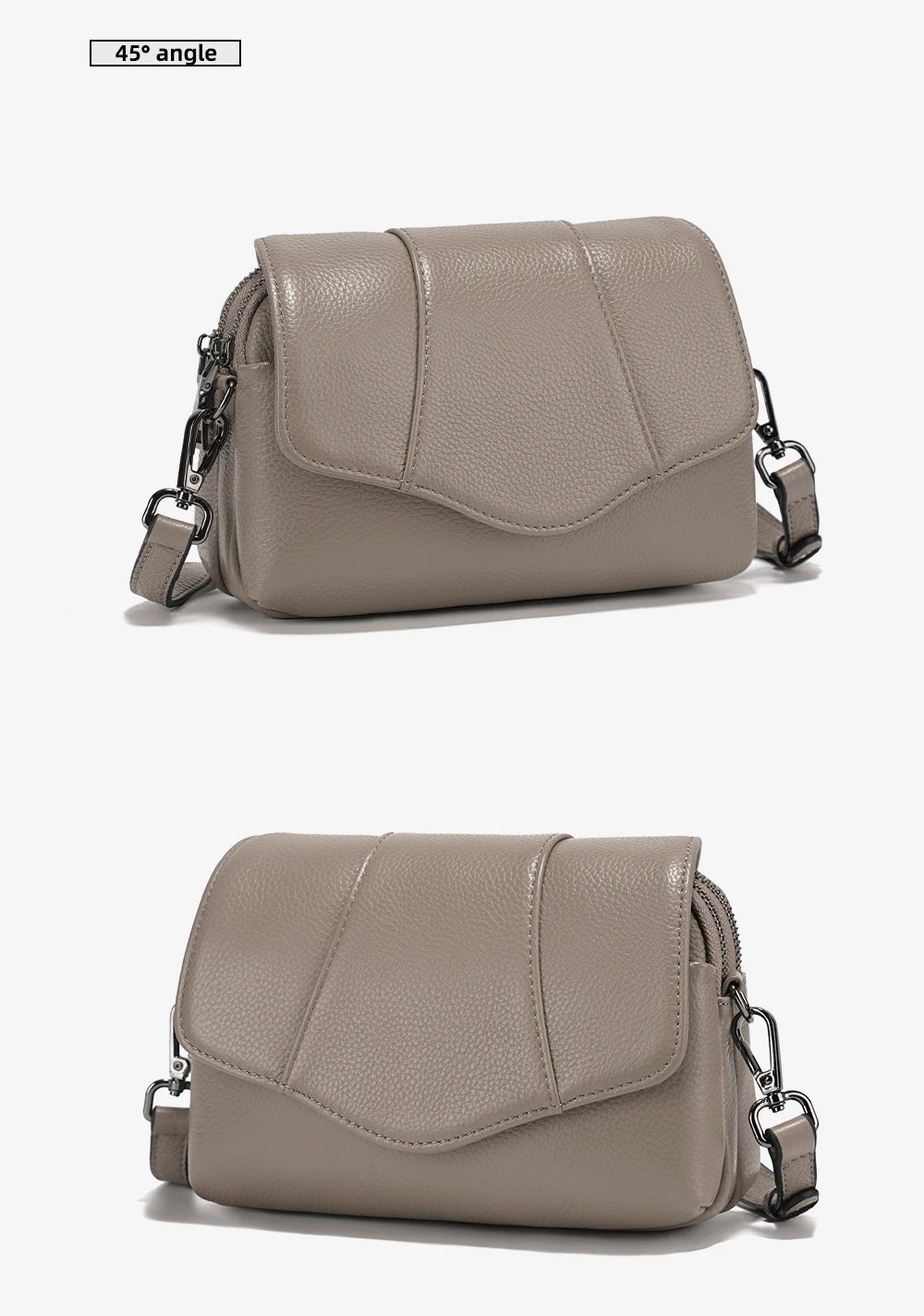 Bolsa de Ombro de Couro Genuíno Juliette