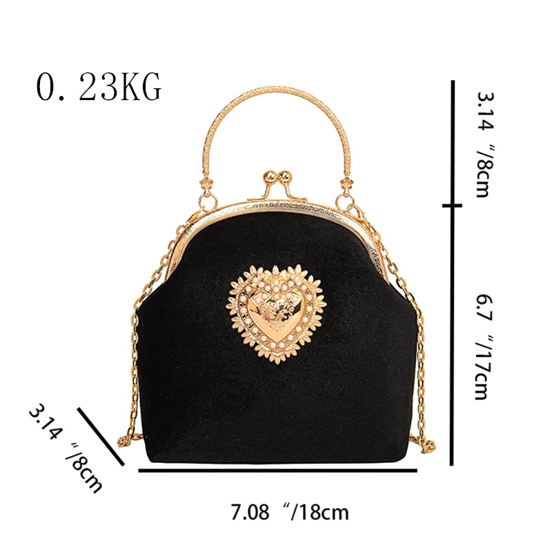 Bolsa Feminina de Veludo Roma