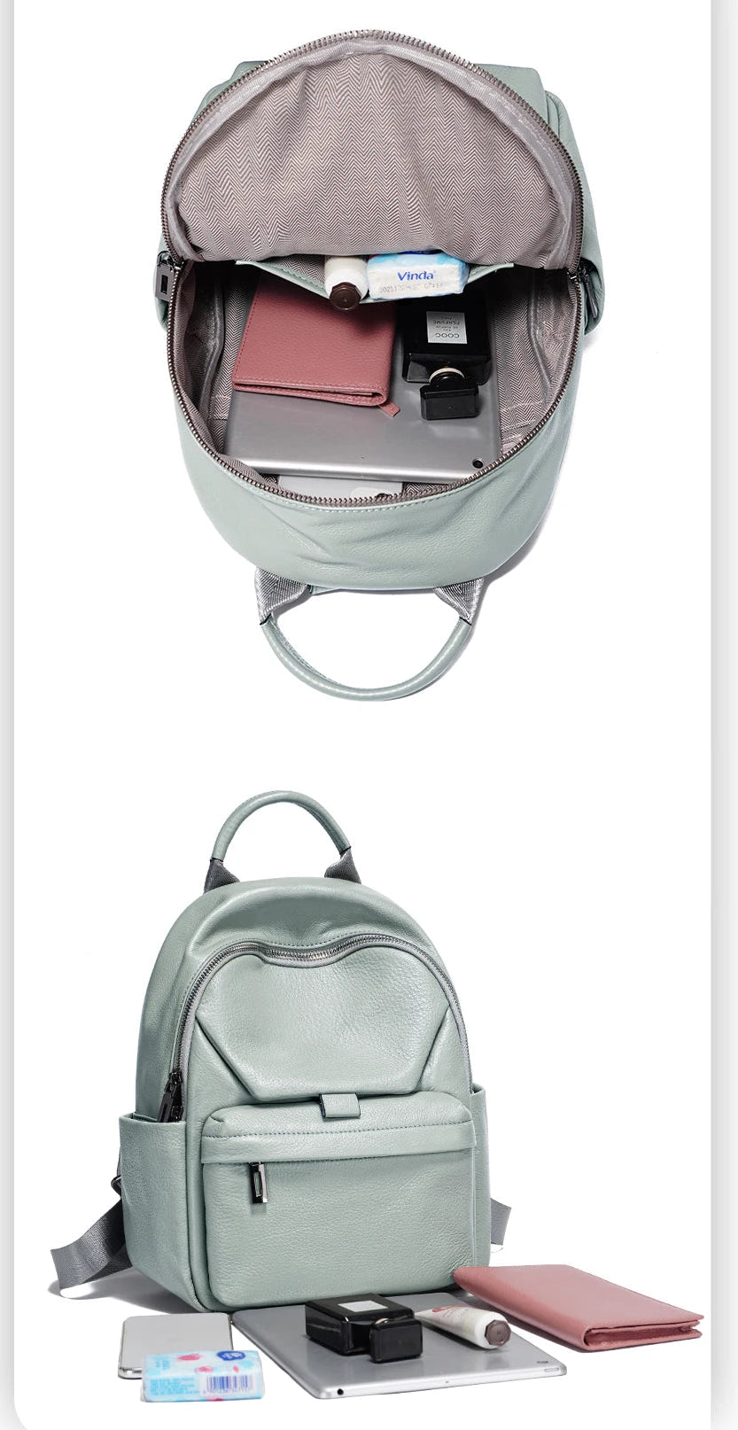 Mochila Feminina de Couro Genuíno Camilla