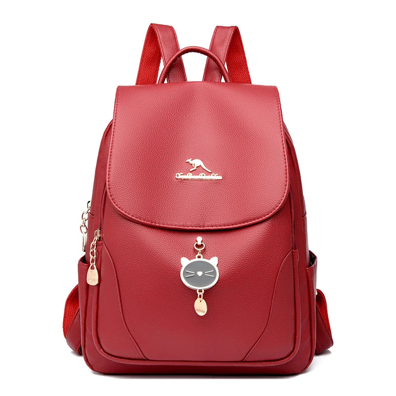 Mochila Feminina de Couro Genuíno Antonelli