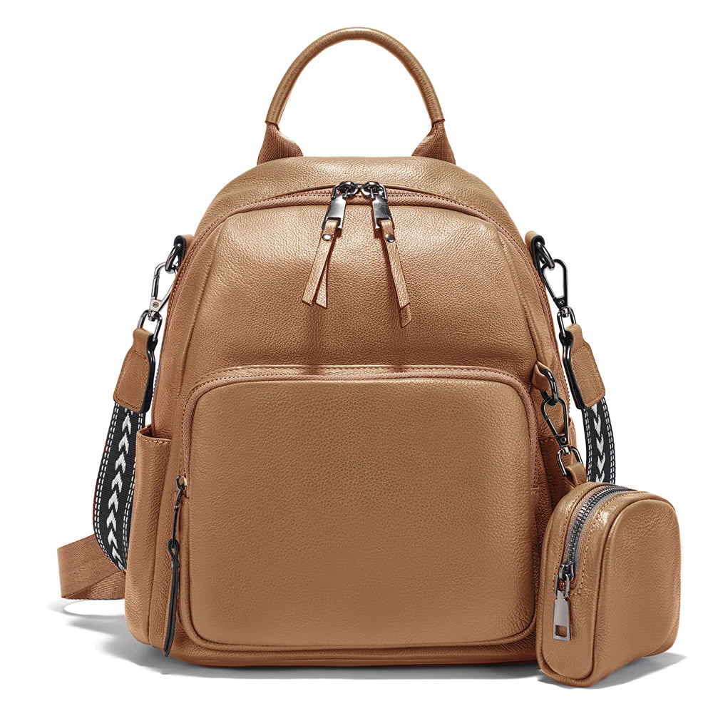 Mochila Feminina de Couro Genuíno Antonella