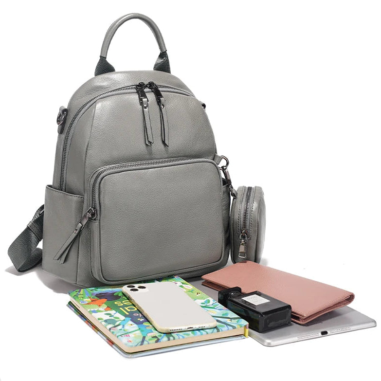 Mochila Feminina de Couro Genuíno Antonella