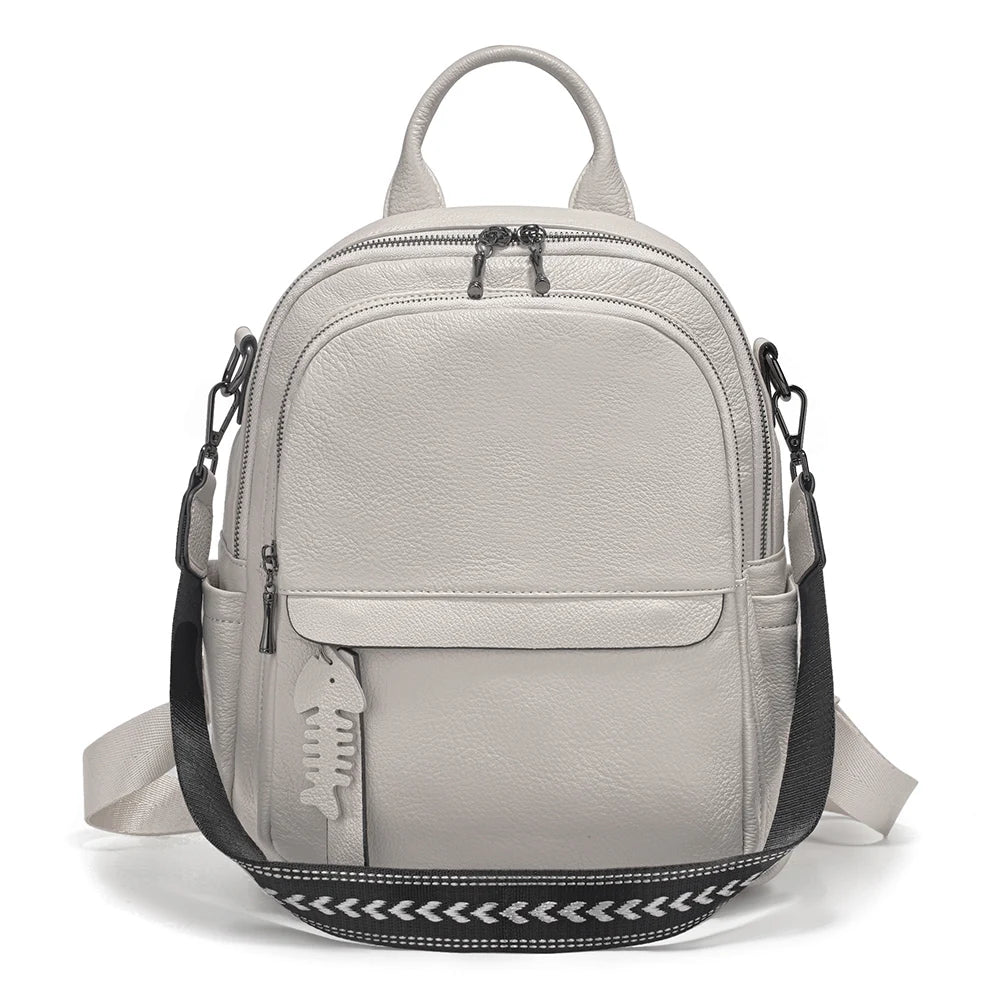 Mochila Feminina de Couro Genuíno Elisa