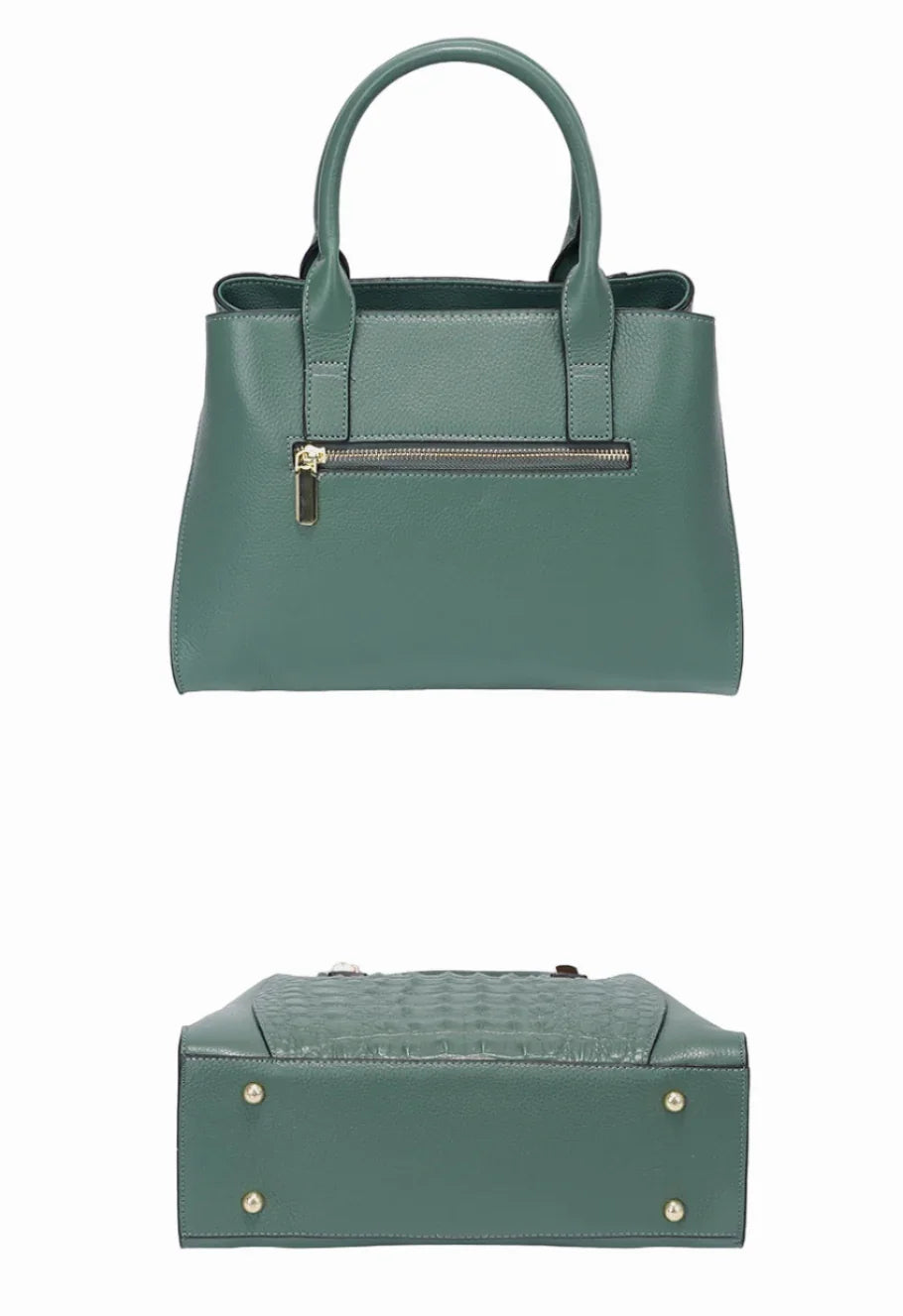 Bolsa Transversal de Couro Genuíno Jade