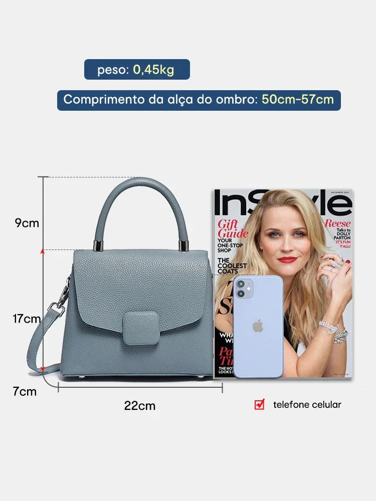 Bolsa Transversal de Couro Hasp