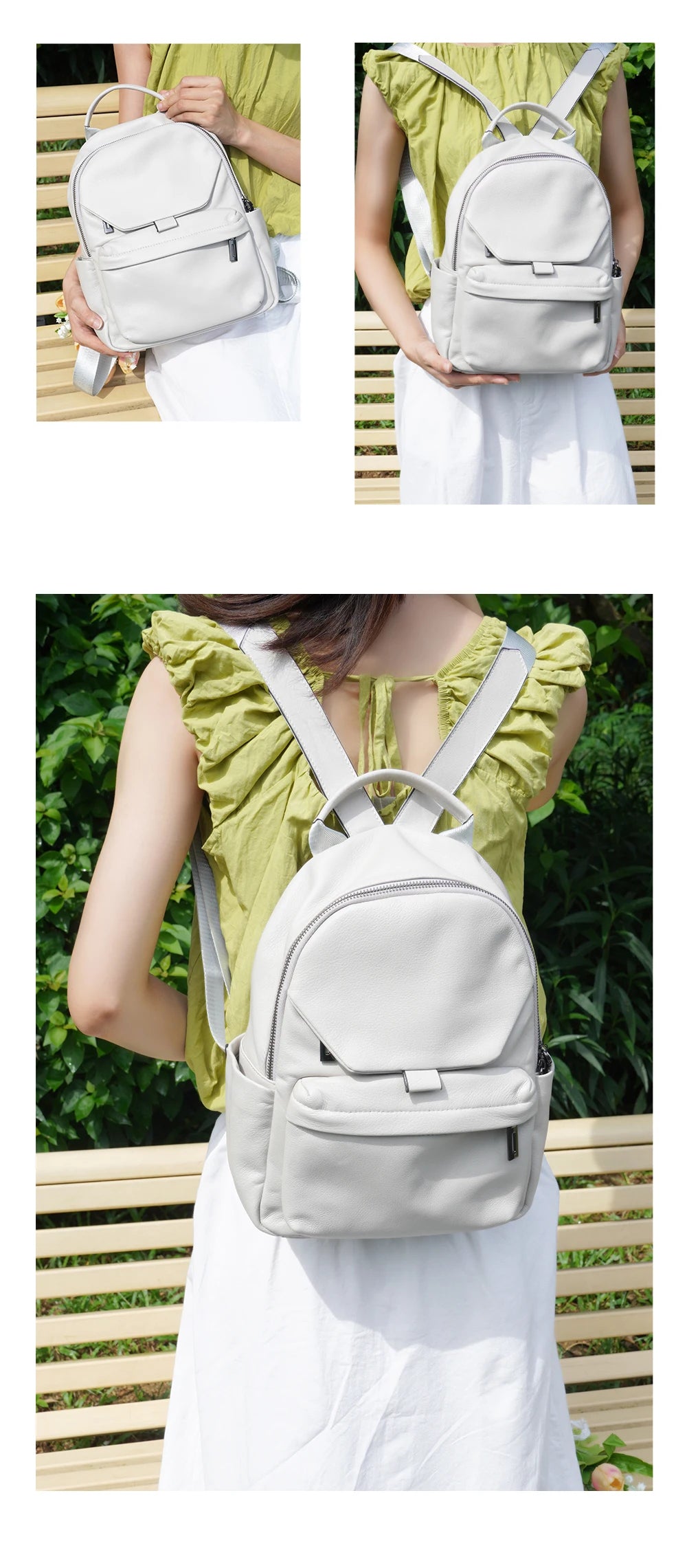 Mochila Feminina de Couro Genuíno Camilla