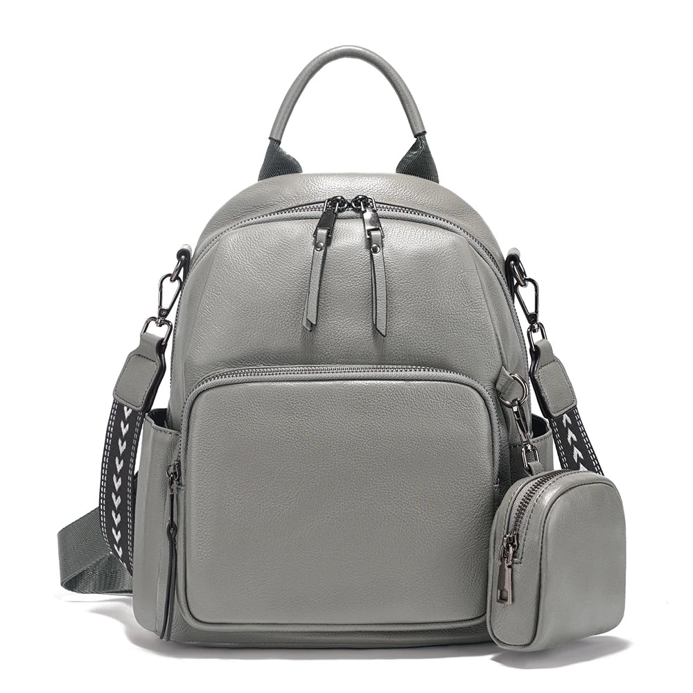 Mochila Feminina de Couro Genuíno Antonella