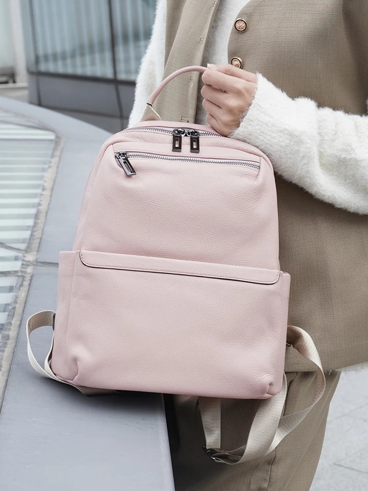 Mochila Feminina de Couro Genuíno Gabrielle