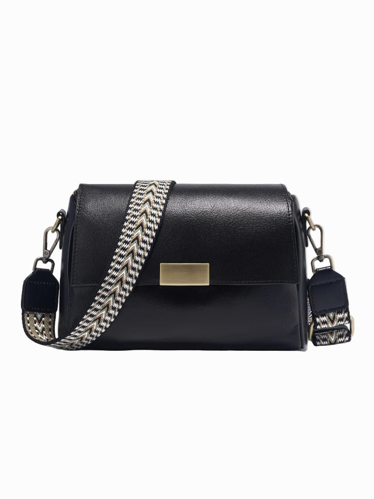 Bolsa Transversal de Couro Genuíno Zency