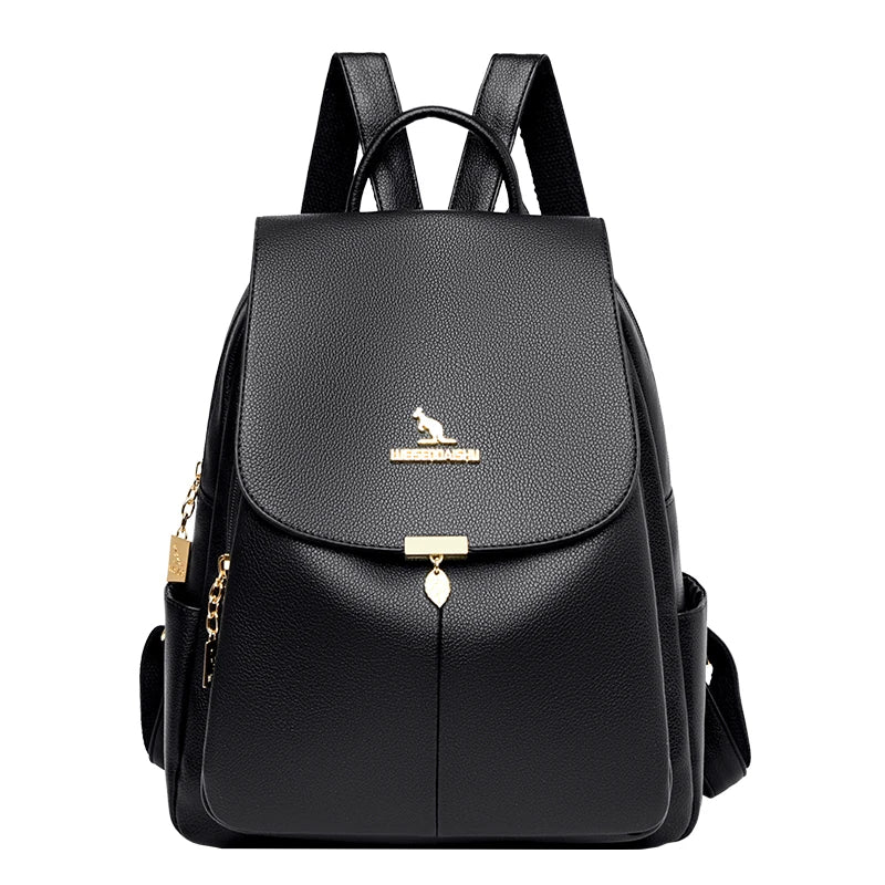 Mochila Feminina de Couro Genuíno Antonelli