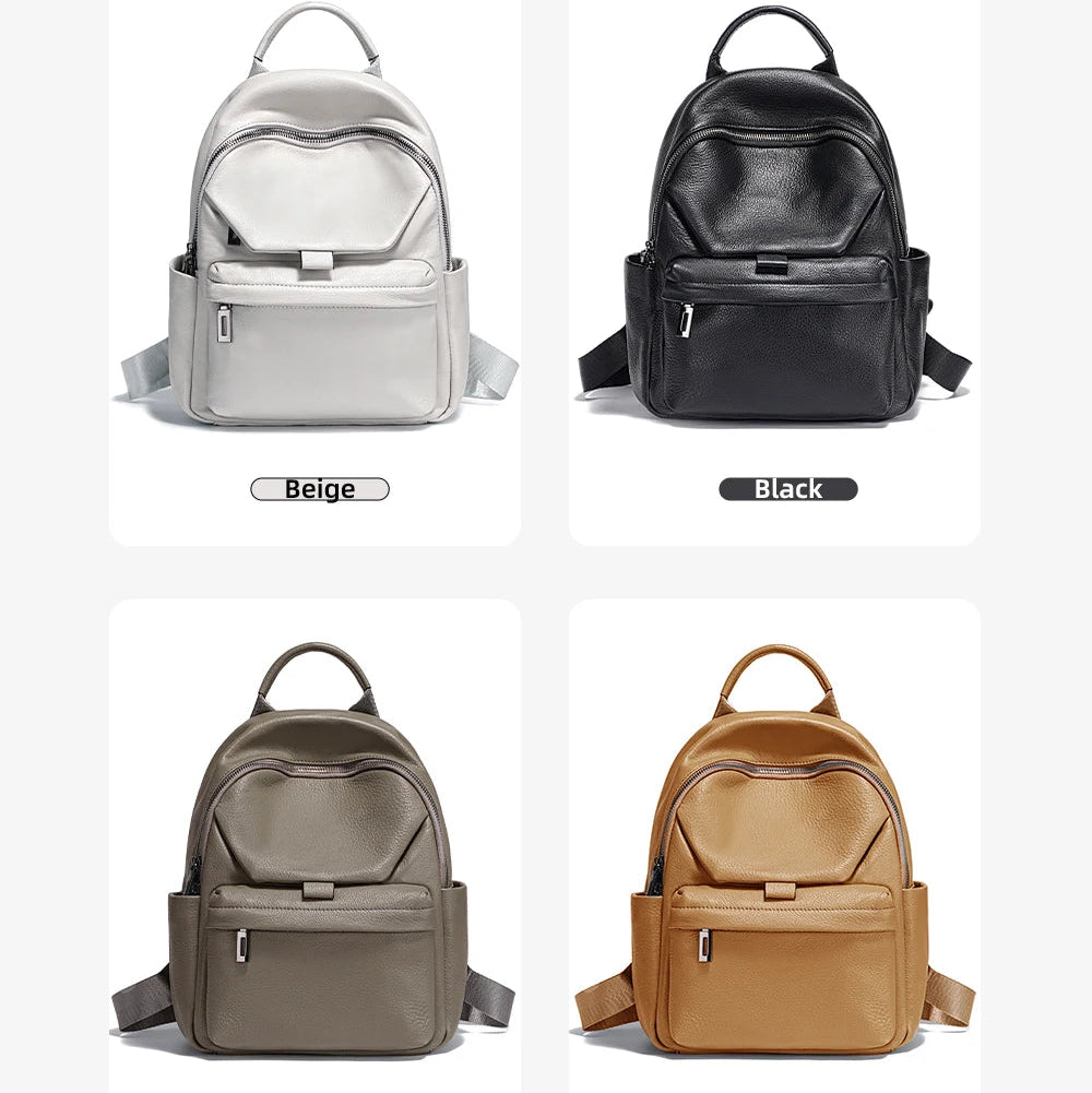 Mochila Feminina de Couro Genuíno Camilla