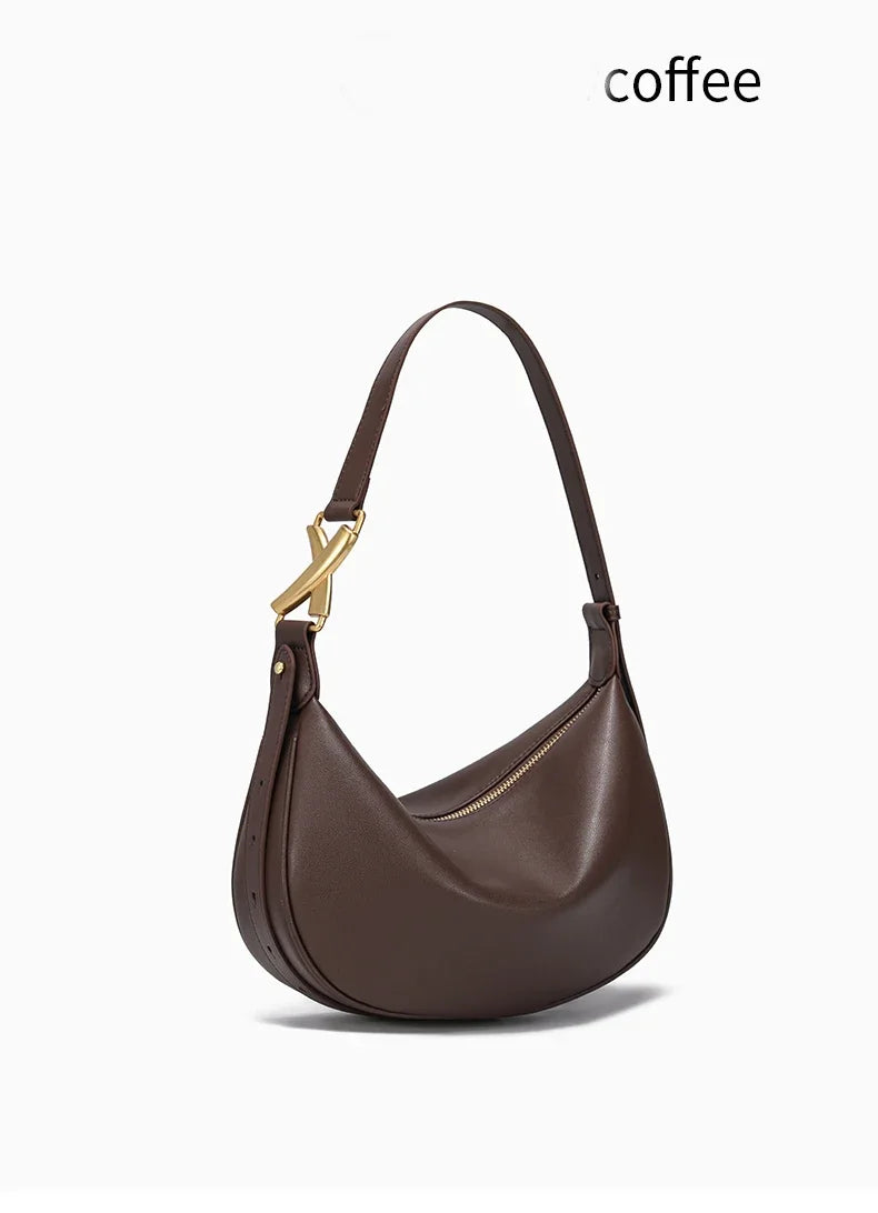 Bolsa Hobo de Couro Madri