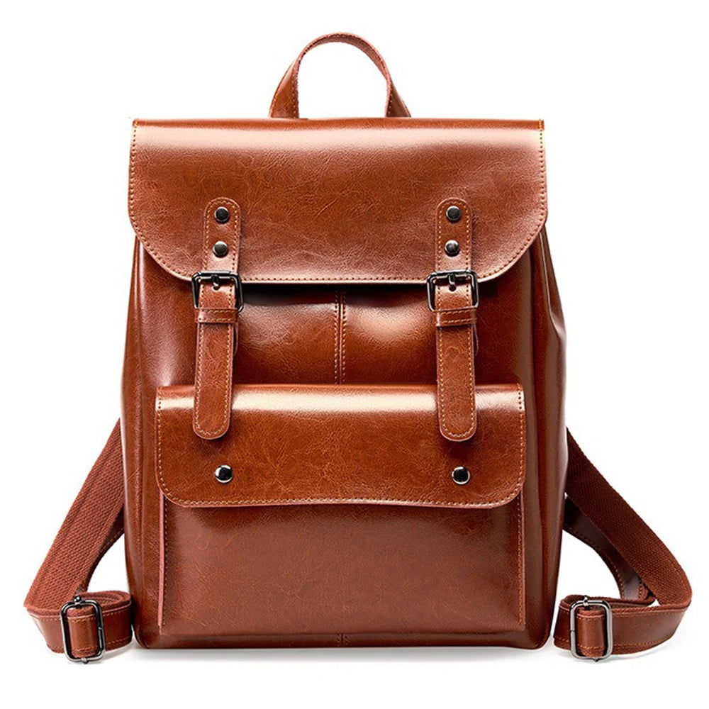 Mochila Feminina de Couro Genuíno Eleanor