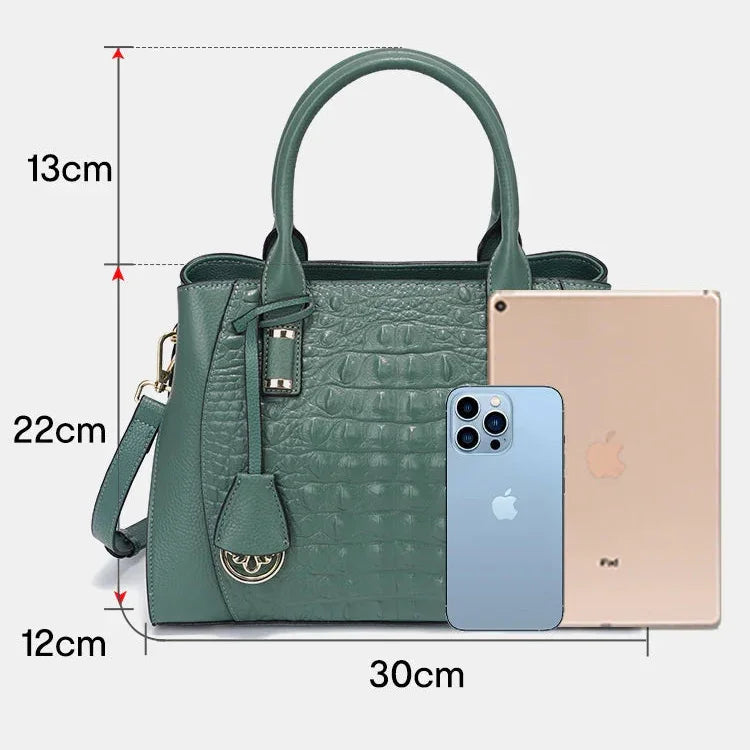 Bolsa Transversal de Couro Genuíno Jade