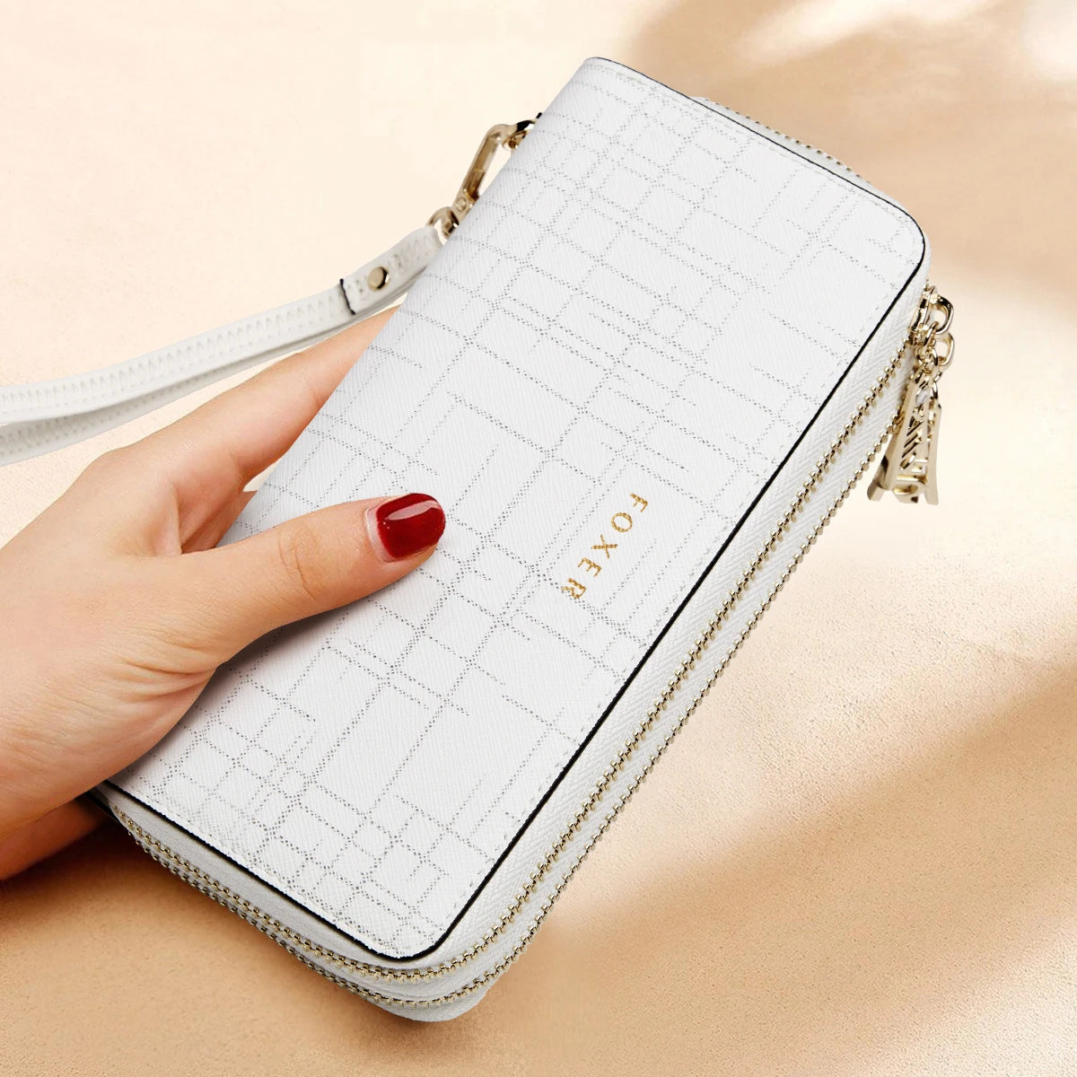 Carteira Feminina de Couro Genuíno Beatrice