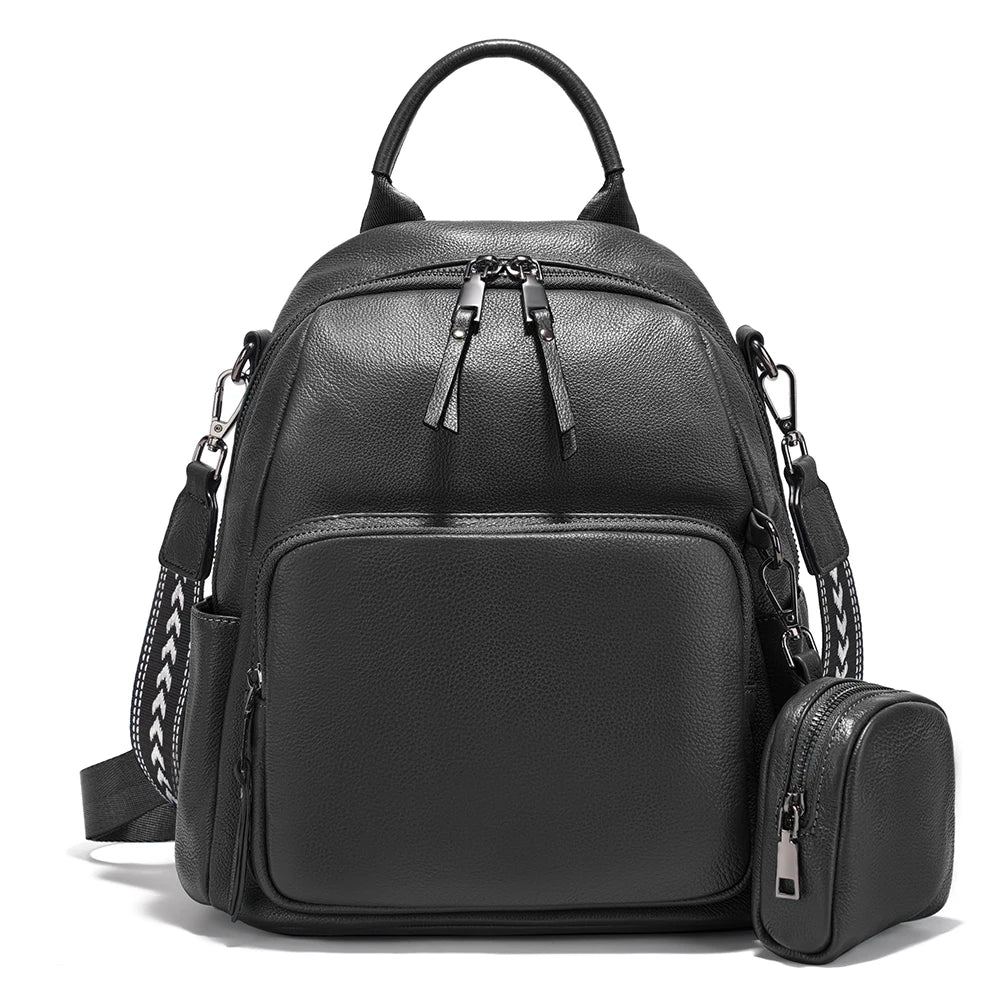 Mochila Feminina de Couro Genuíno Antonella