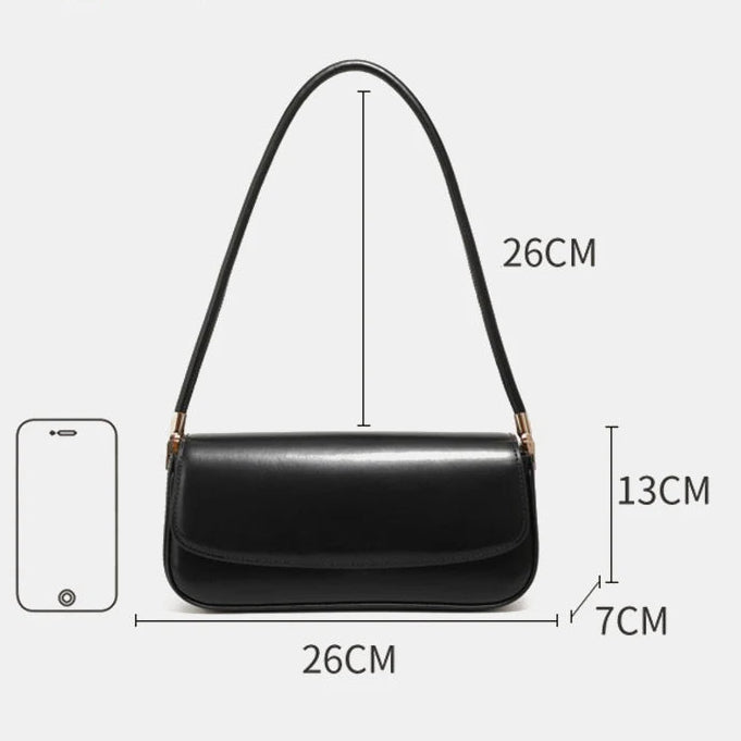 Bolsa Baguete de Couro Borgonha | Baguette Handbags | Cores variadas | Detalhe 8 | Vivièn