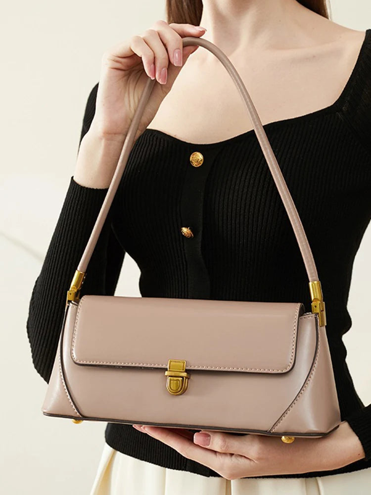 Bolsa Baguete de Couro Genuíno Chloé | Baguette Handbags | Cores variadas | Costas | Vivièn