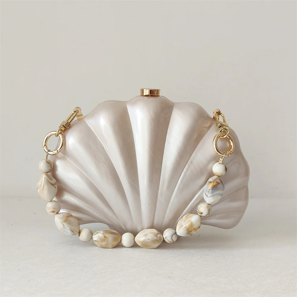 Bolsa de Acrílico Concha Sereia | Clutch Bags | Cores variadas | Vivièn